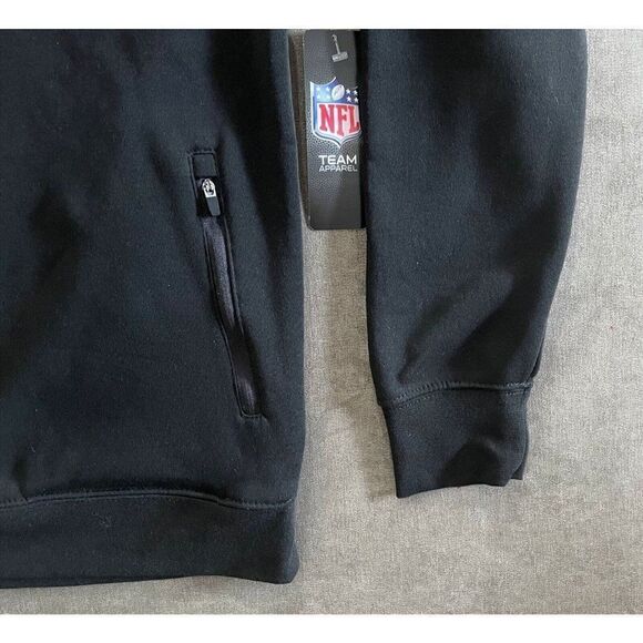 NFL Team Apparel Tampa Bay Buccaneers Black Red Drawstring Hoodie Men’s Sz M NWT - Picture 4 of 12
